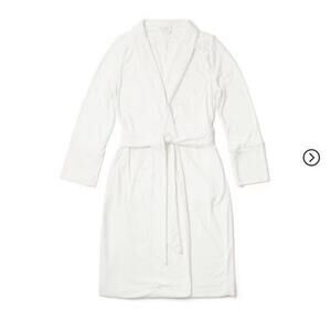 NWT Goumi Kids Mom Cloud Terry Robe XS/S Bamboo Organic Cotton White Pockets
